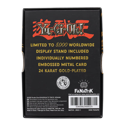 Yu-Gi-Oh! Limited Edition 24k Gold Plated B. Skull Dragon Metal Card Packaging Reverse 