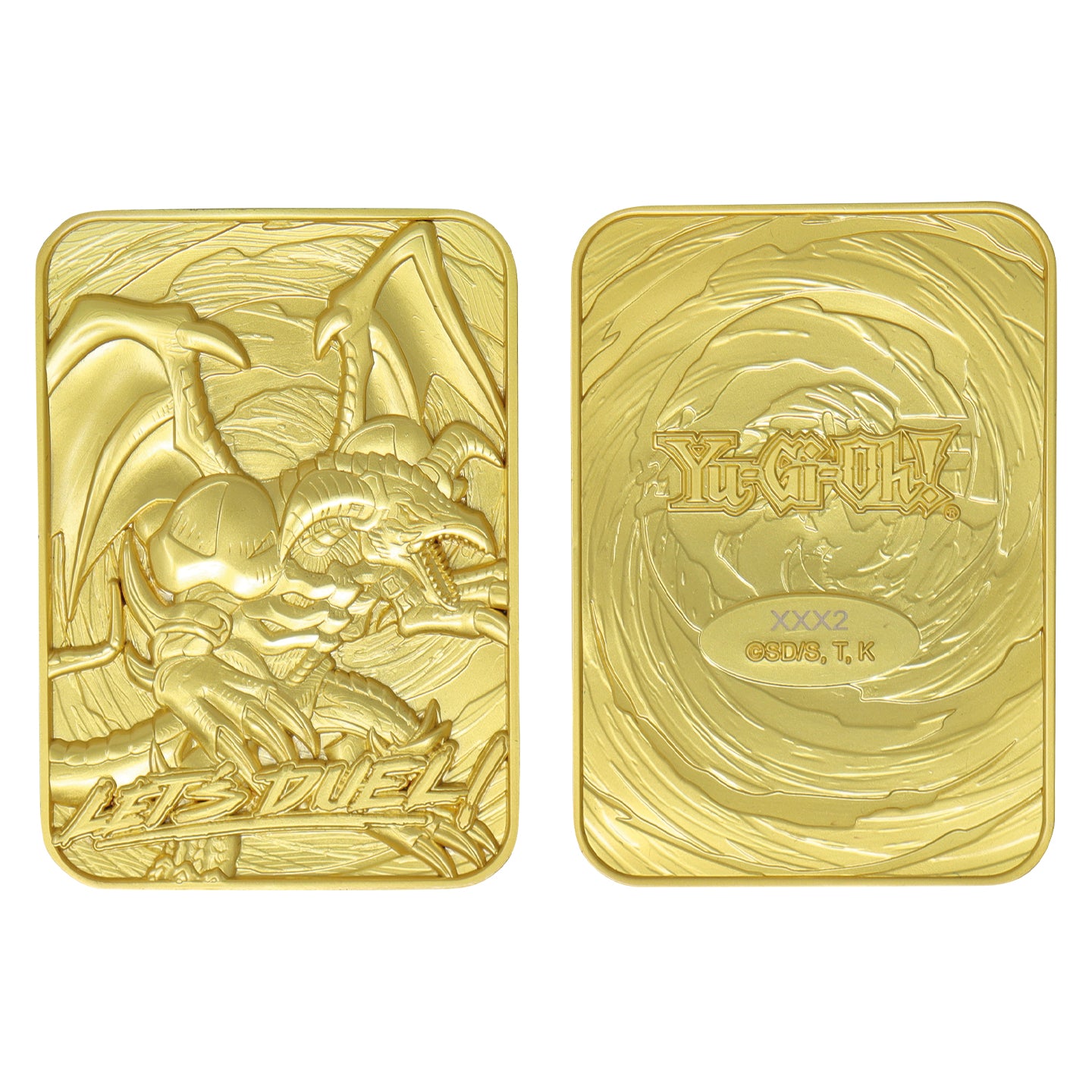Yu-Gi-Oh! Limited Edition 24k Gold Plated B. Skull Dragon Metal Card Front and Reverse