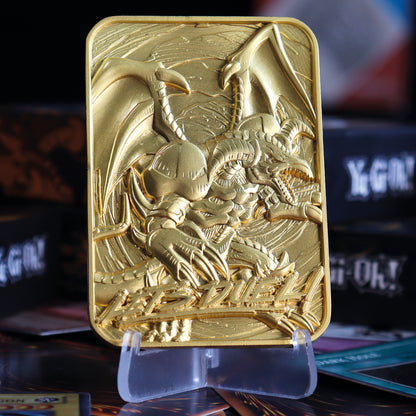 Yu-Gi-Oh! Limited Edition 24k Gold Plated B. Skull Dragon Metal Card and Stand Lifestyle 