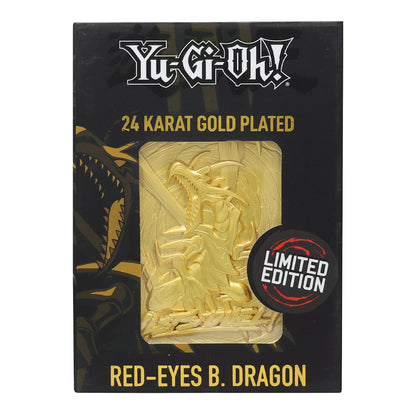 Yu-Gi-Oh! Limited Edition 24k Gold Plated Red Eyes B. Dragon Metal Card