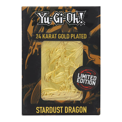 Yu-Gi-Oh! Limited Edition 24k Gold Plated Stardust Dragon Metal Card