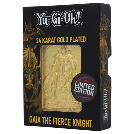 Yu-Gi-Oh! Limited Edition 24k Gold Plated Gaia the Fierce Knight Metal Card Packaging 