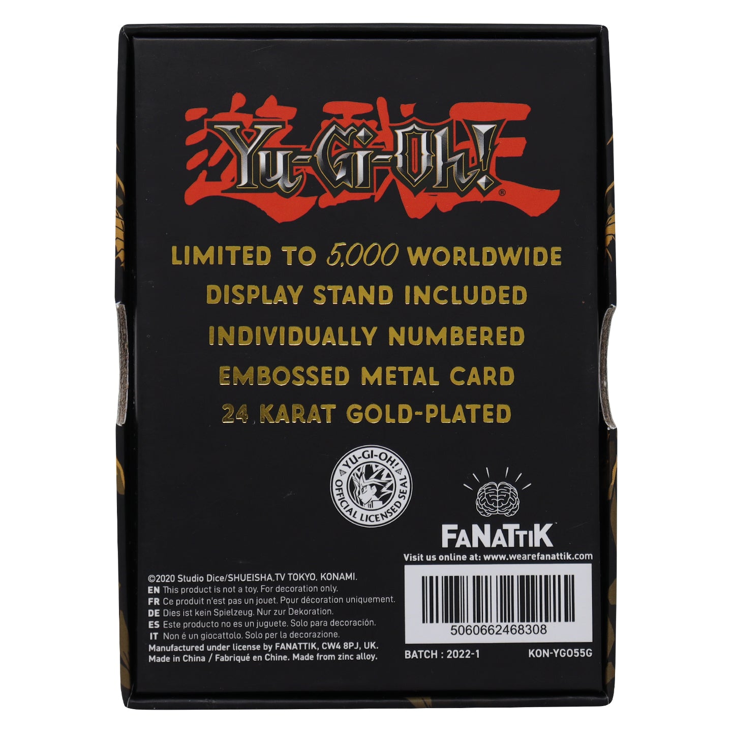 Yu-Gi-Oh! Limited Edition 24k Gold Plated Gaia the Fierce Knight Metal Card