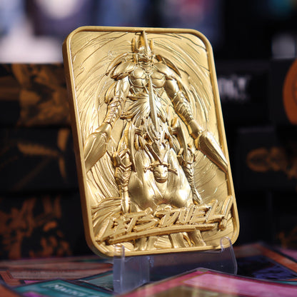 Yu-Gi-Oh! Limited Edition 24k Gold Plated Gaia the Fierce Knight Metal Card Lifestyle with Stand