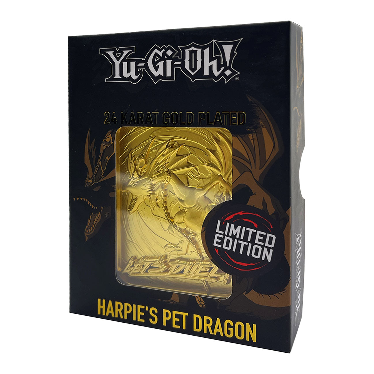 Yu-Gi-Oh! Limited Edition 24k Gold Plated Harpie's Pet Dragon Metal Card