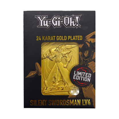 Yu-Gi-Oh! 24k gold plated silent swordsman level 4 collectible metal card from Fanattik