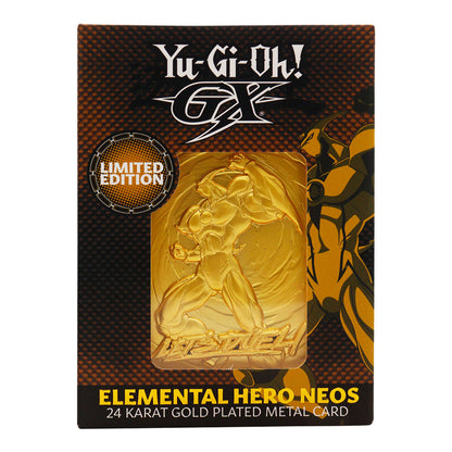 Yu-Gi-Oh! GX Elemental Hero Neos 24k Gold Plated Ingot