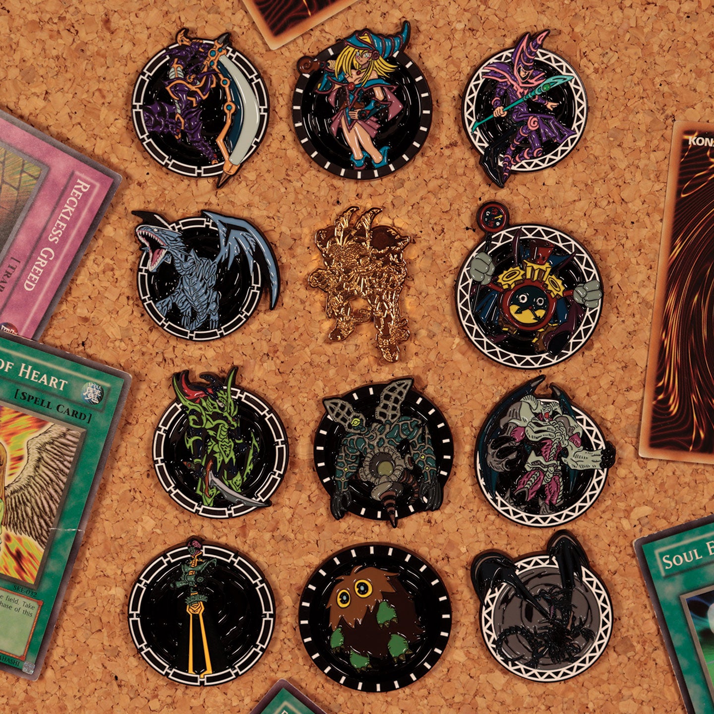 Yu-Gi-Oh! Mystery Pin Badge CDU Containing 12 Blind Boxes