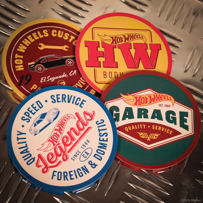 Hot Wheels™ - Set of Four Printed Metal Coasters