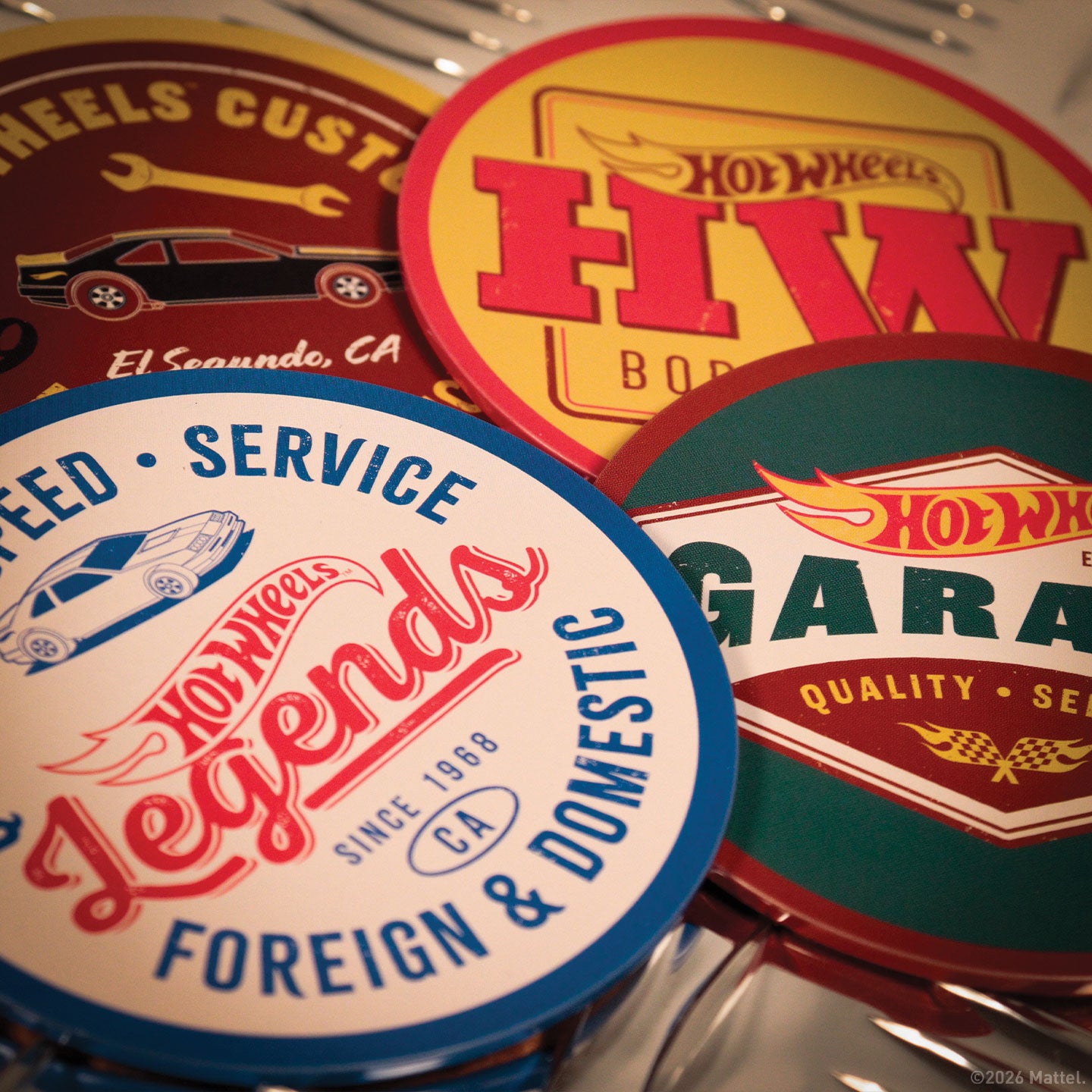 Hot Wheels™ - Set of Four Printed Metal Coasters