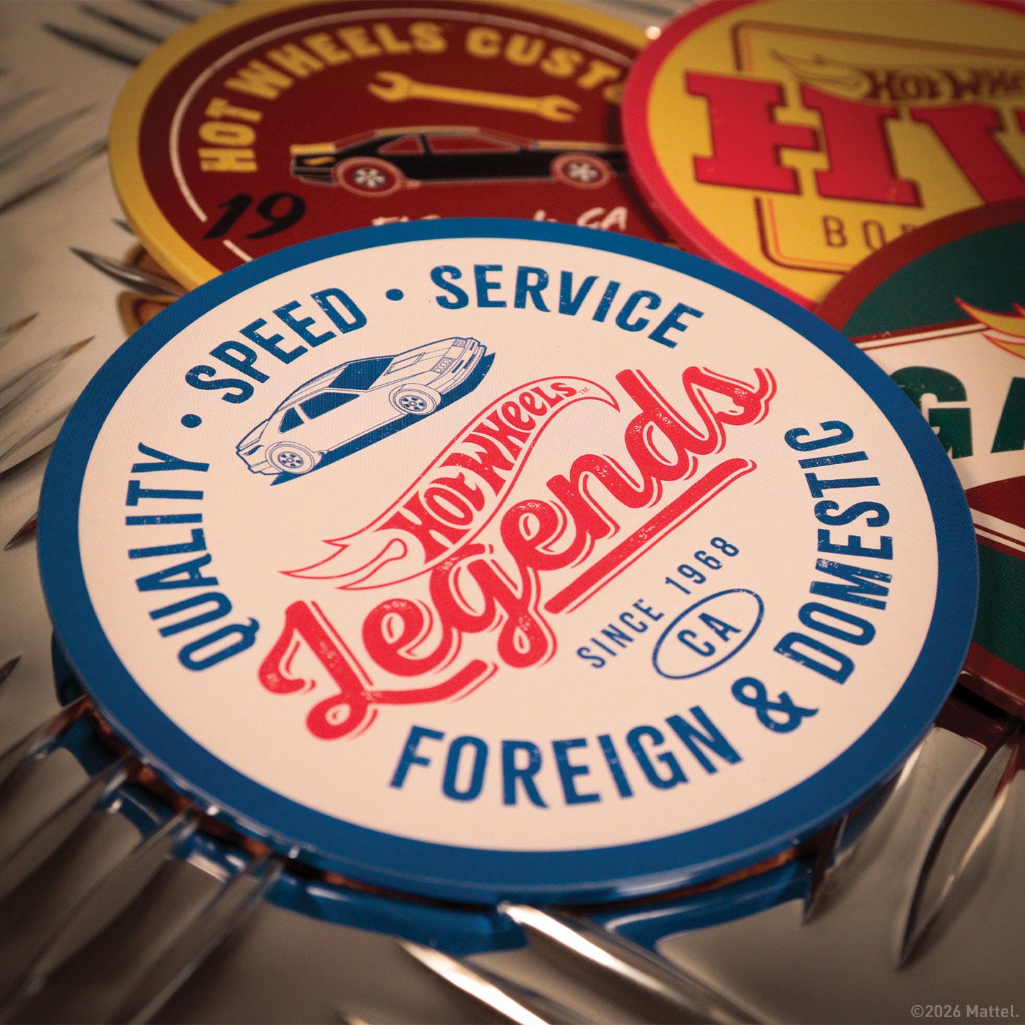 Hot Wheels™ - Set of Four Printed Metal Coasters