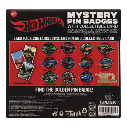 Hot Wheels™ - Mystery Pin Badge CDU Containing 12 Blind Boxes