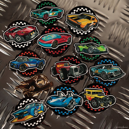 Hot Wheels™ - Mystery Pin Badge CDU Containing 12 Blind Boxes