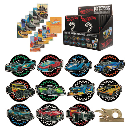Hot Wheels™ - Mystery Pin Badge CDU Containing 12 Blind Boxes
