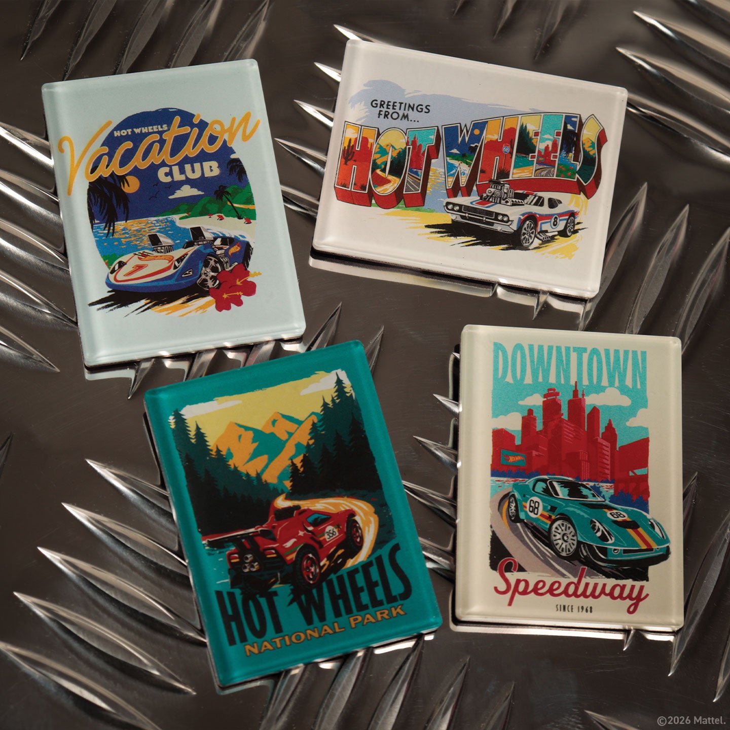 Hot Wheels™ - Set of Four Location Magnets