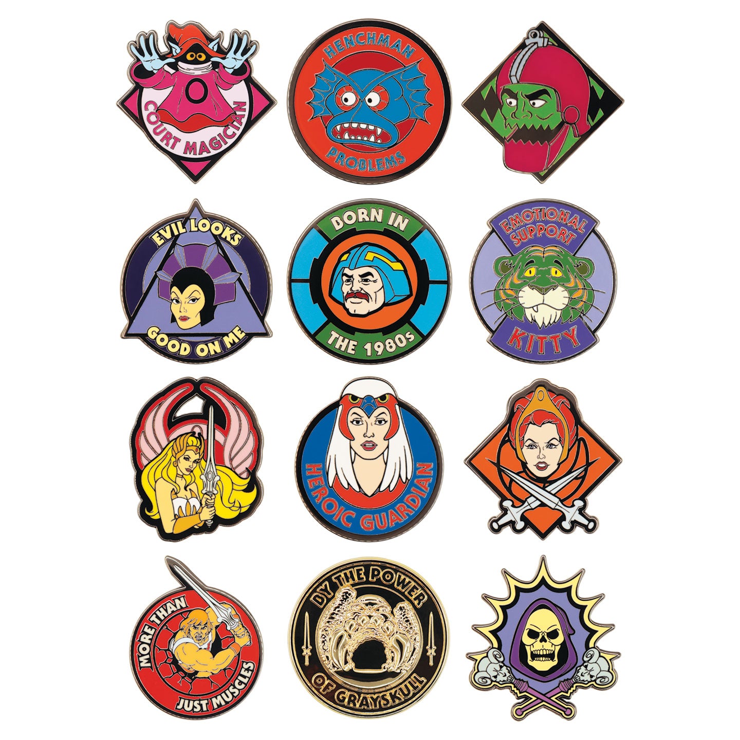Masters of the Universe™ - Mystery Pin Badge CDU Containing 12 Blind Boxes