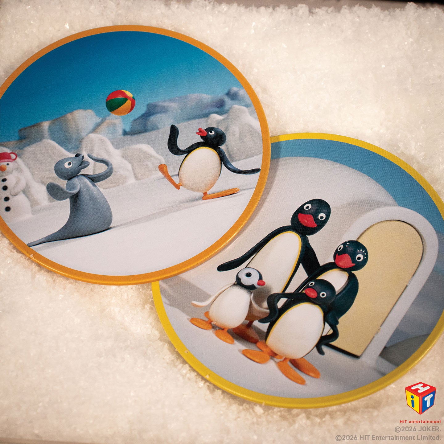 Pingu™ - Set of Four Printed Metal Coasters