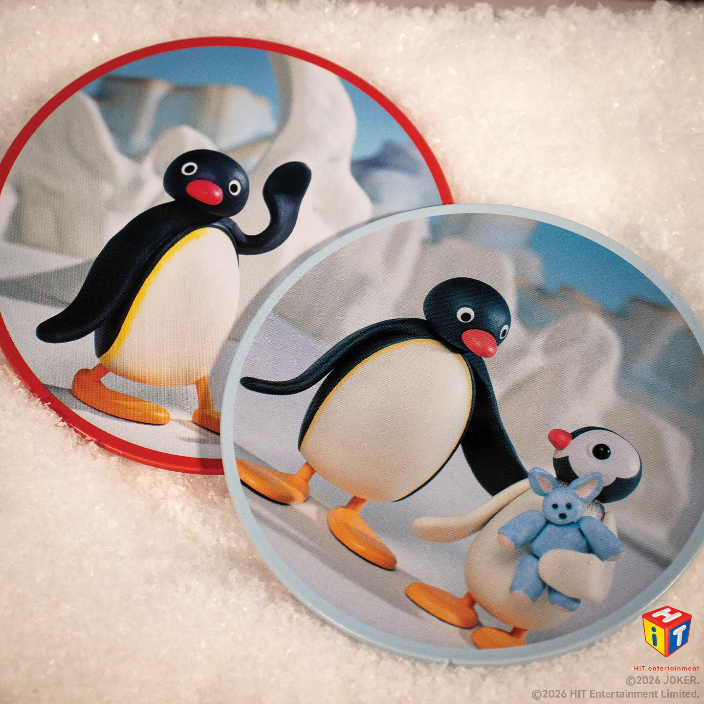 Pingu™ - Set of Four Printed Metal Coasters