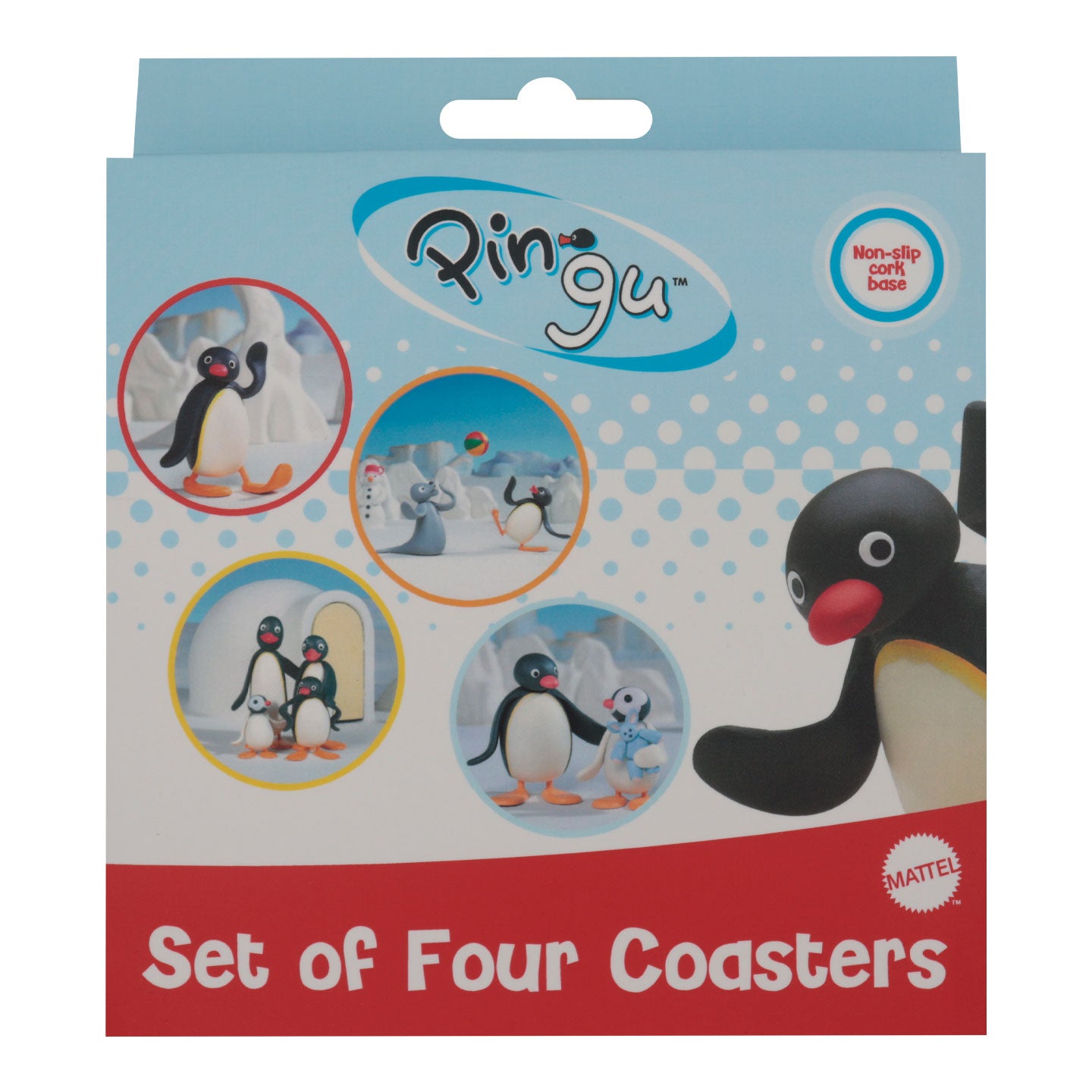 Pingu™ - Set of Four Printed Metal Coasters