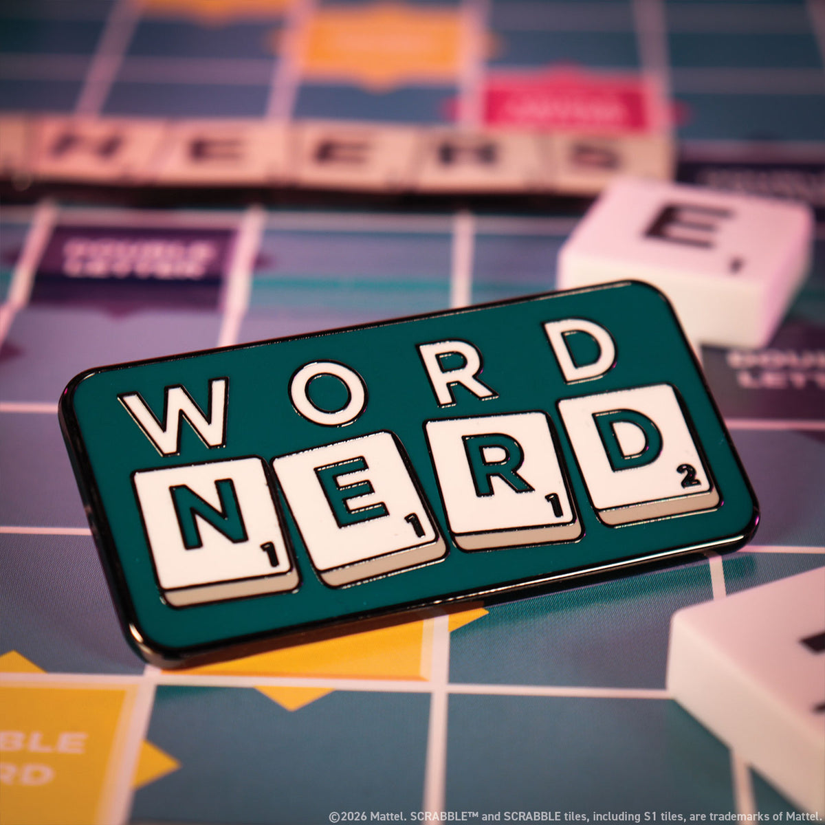 Scrabble Pin Scrabble™ - Limited Edition WORD NERD Pin Badge – Fanattik