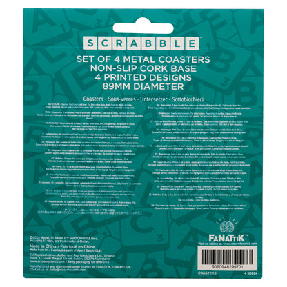 Scrabble™ - Set of Four Printed Metal Coasters