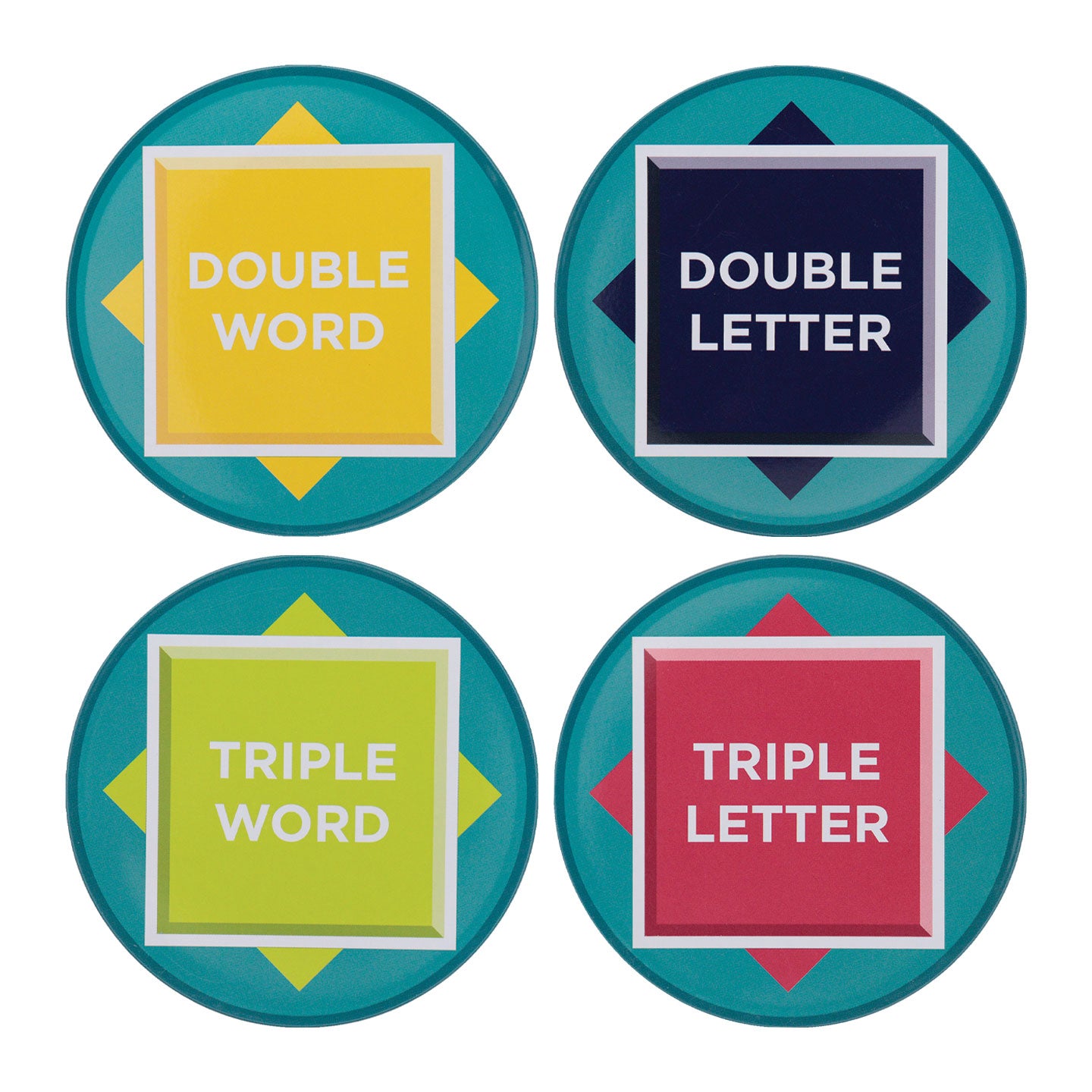 Scrabble™ - Set of Four Printed Metal Coasters
