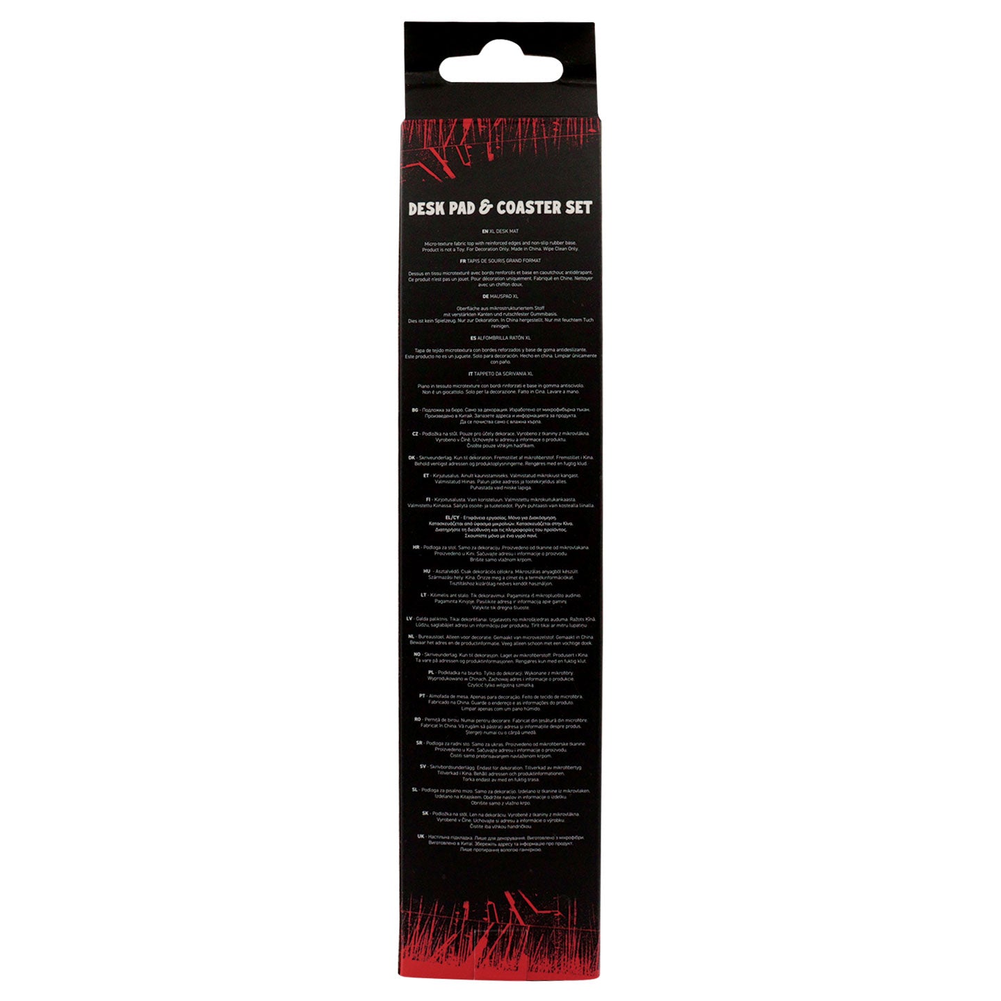 Stranger Things Hellfire Club Desk Pad & Coaster Set Packaging Reverse
