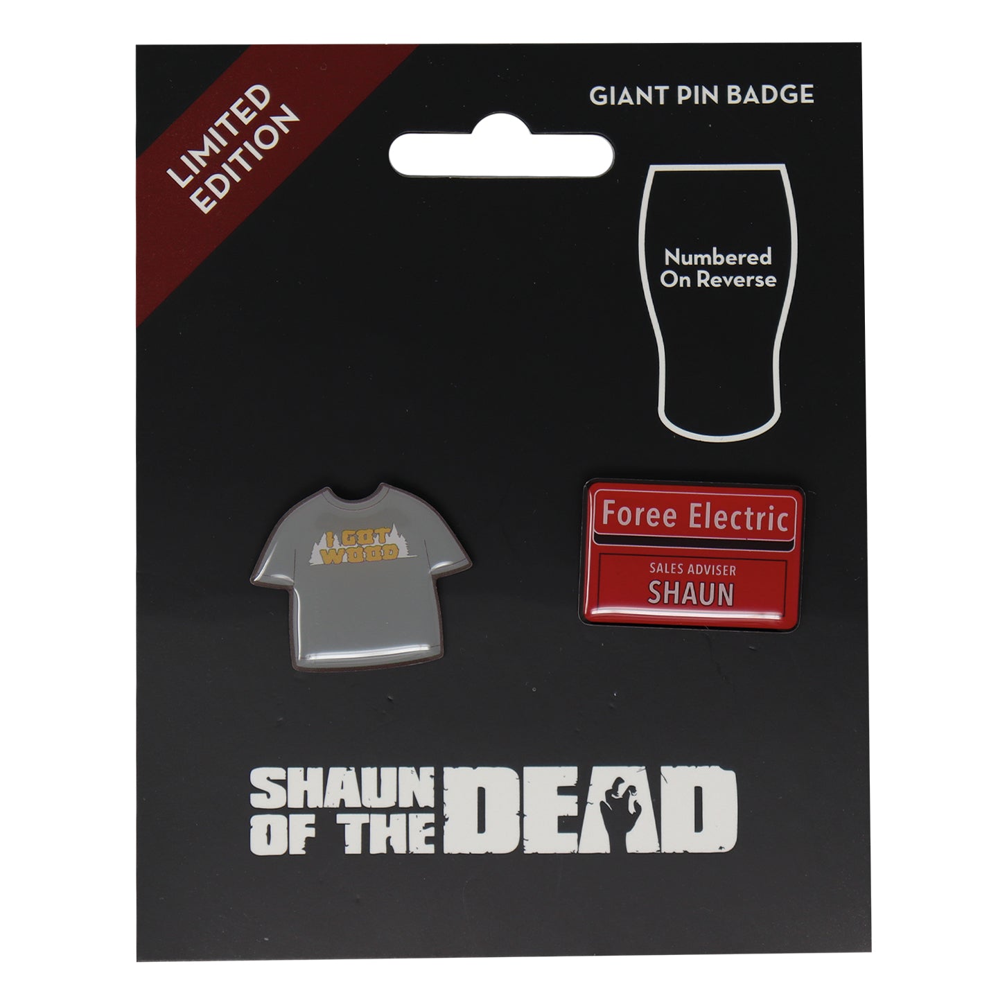 Shaun of the Dead Limited Edition Set of 2 Pin Badges
