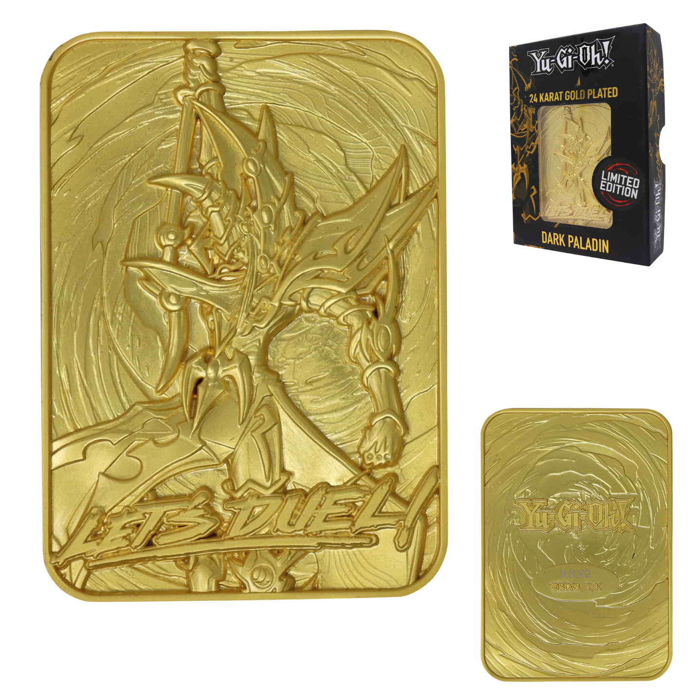 Yu-Gi-Oh! Limited Edition 24k Gold Plated Dark Paladin Metal Card