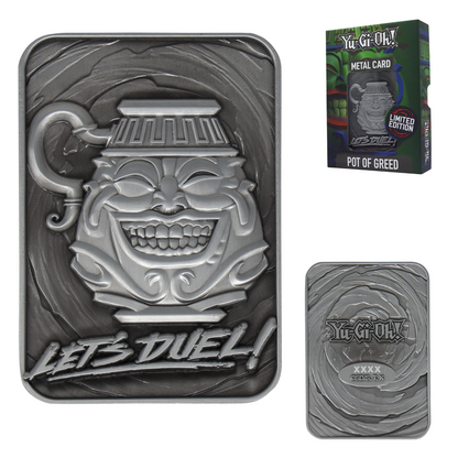Yu-Gi-Oh! Limited Edition Pot of Greed Metal Card