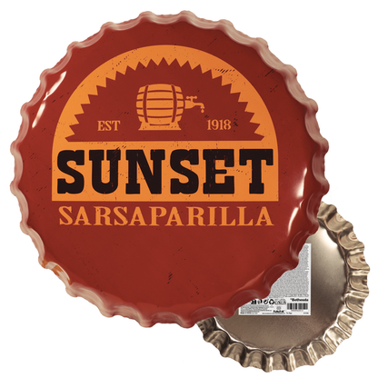 Fallout Sunset Sarsaparilla Bottle Cap Tin Sign