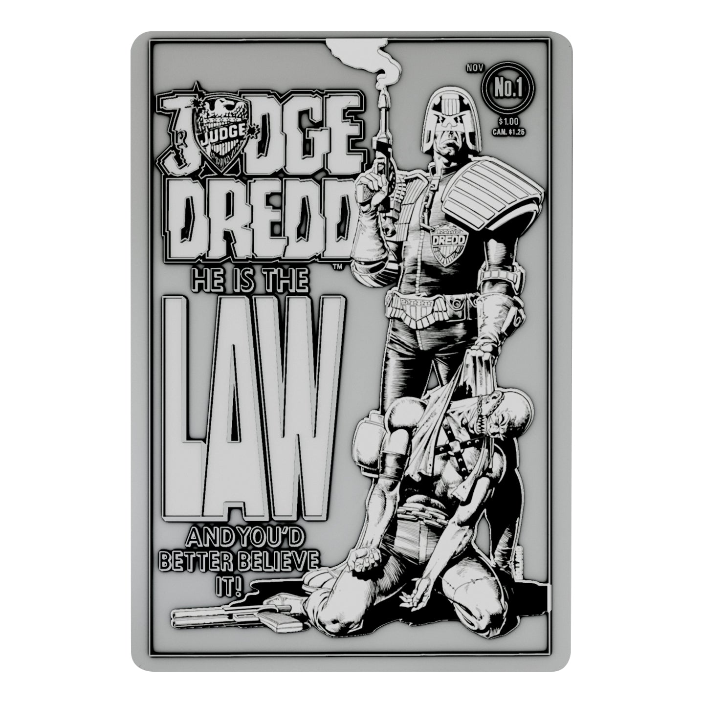 2000 AD Judge Dredd Comic Book Cover Ingot