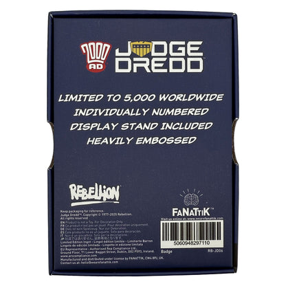 2000 AD Judge Dredd Badge Replica