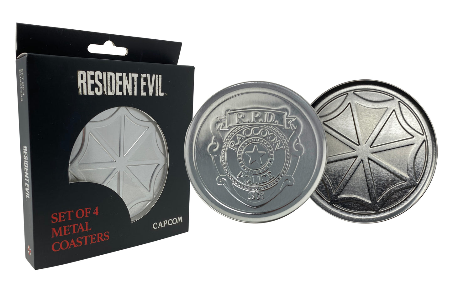Resident Evil - Set of 4 Embossed Metal Coasters