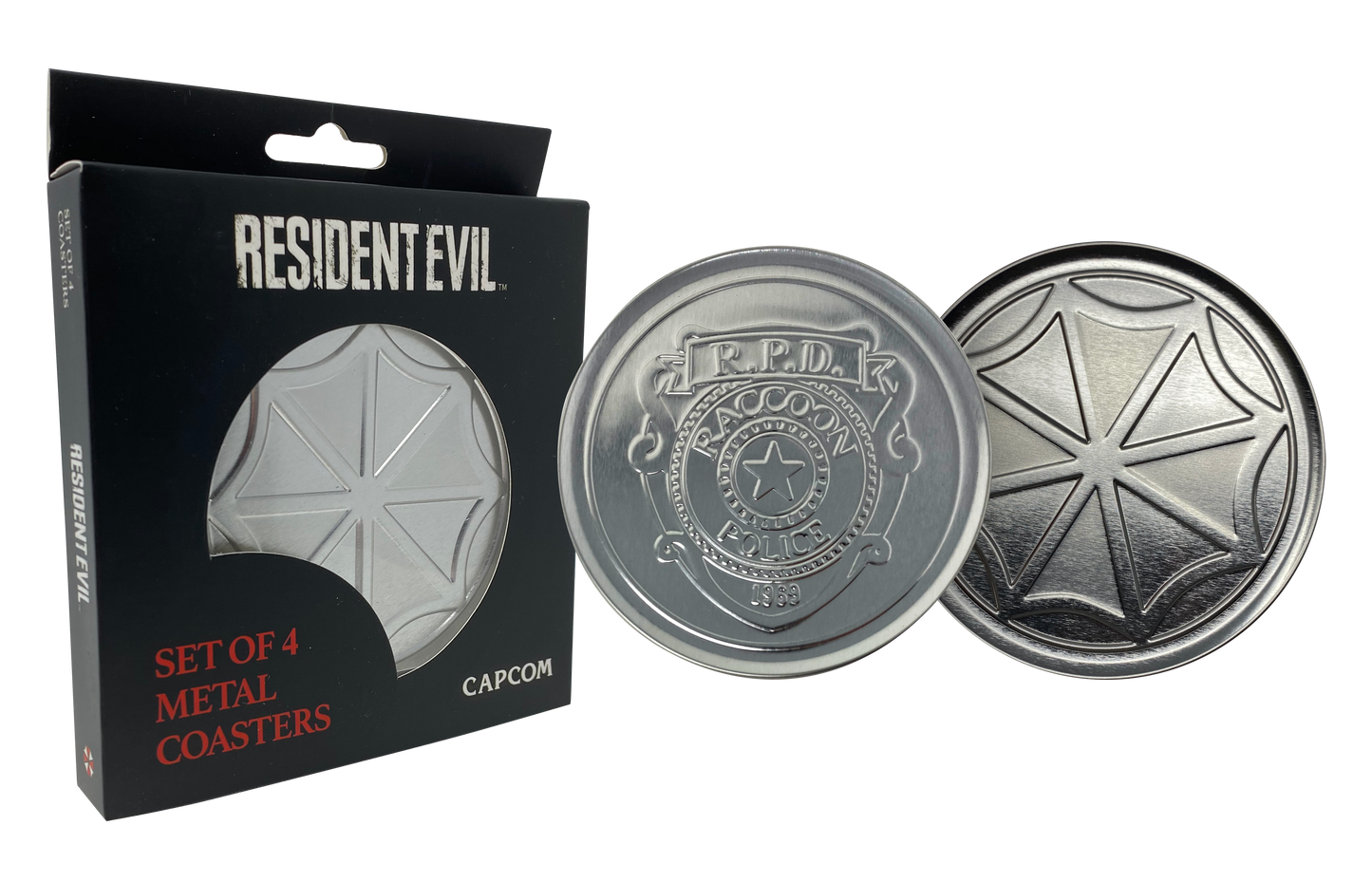 Resident Evil Set of 4 Embossed Metal Coasters
