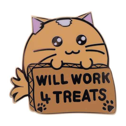 Fuzzballs Whisky Will Work 4 Treats Pin Badge 