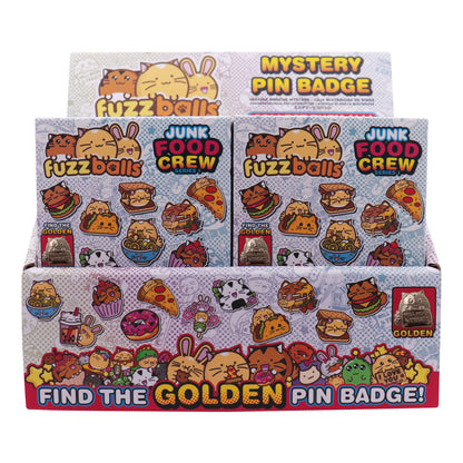 Fuzzballs Mystery Pin Badge CDU Containing 12 Blind Boxes