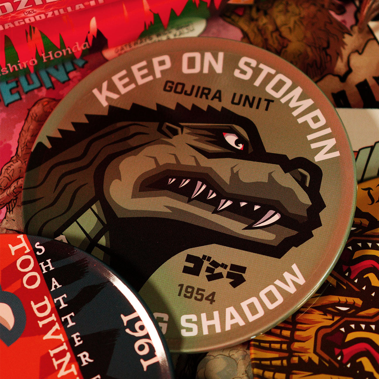 Godzilla Set of 4 Printed Metal Coasters