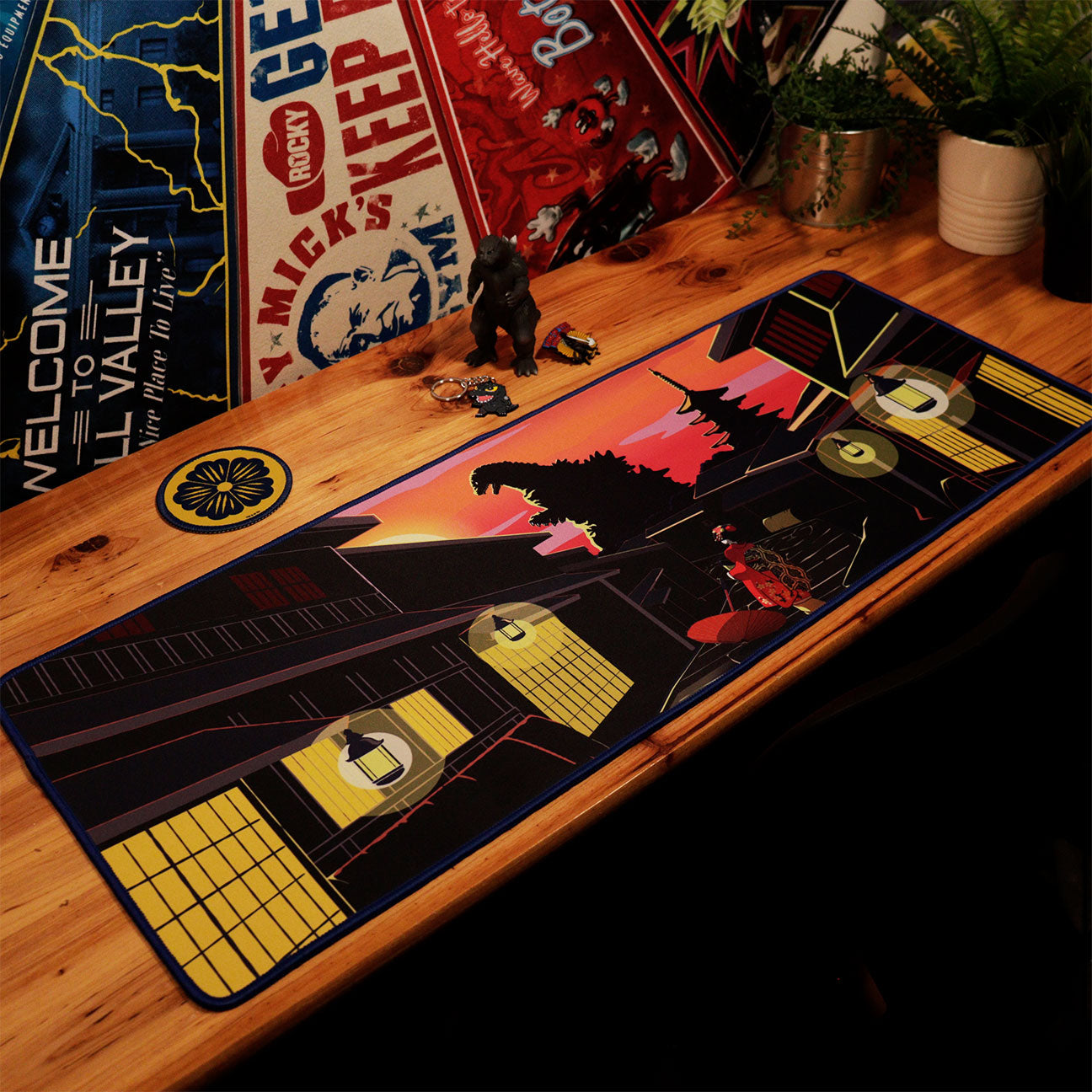 Godzilla non-slip desk pad and coaster set from Fanattik