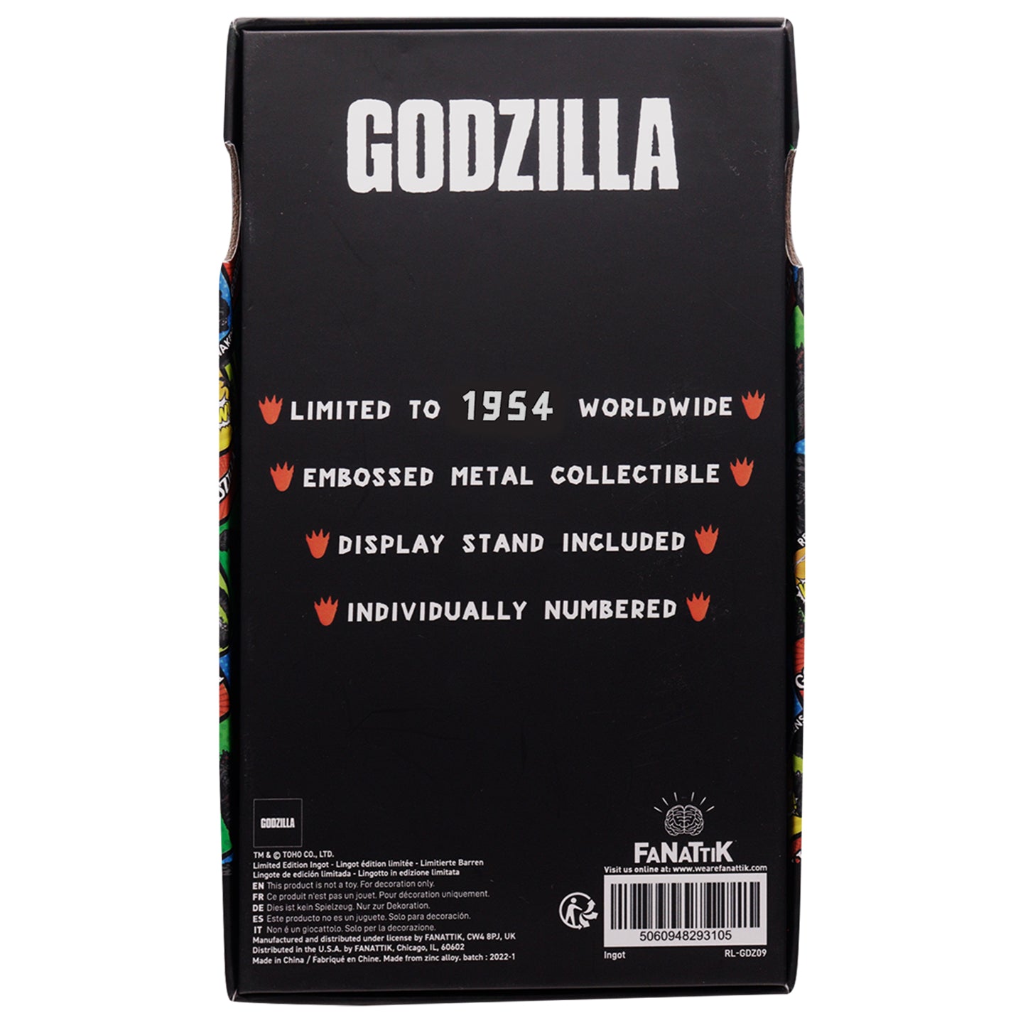 Godzilla King of Monsters XL Metal Collectible Ingot from Fanattik
