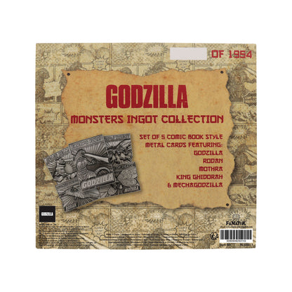 Godzilla 5 Piece Limited Edition Monsters Collectible Metal Ingot Set and collectors box
