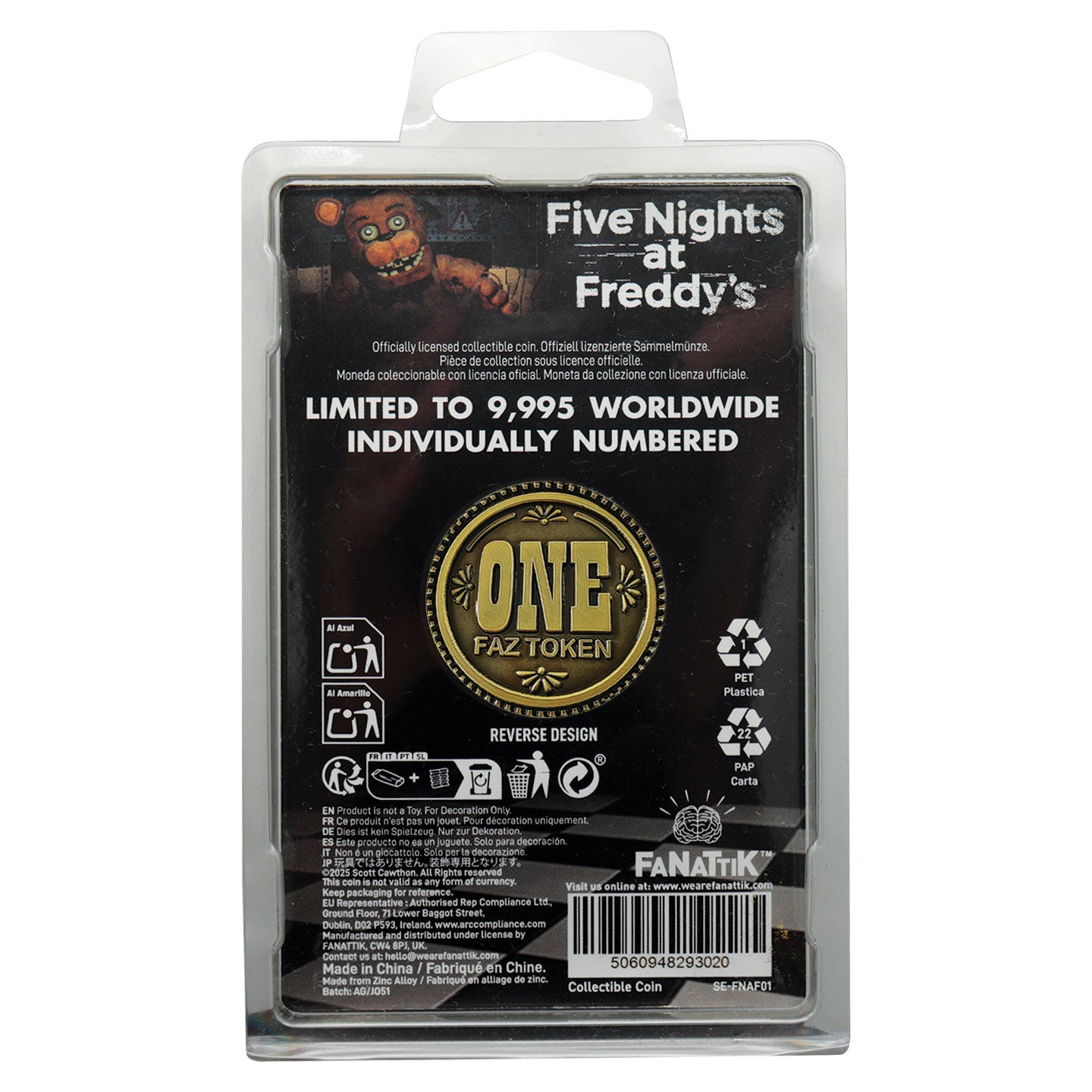 Five Nights at Freddy's One Faz Token Coin