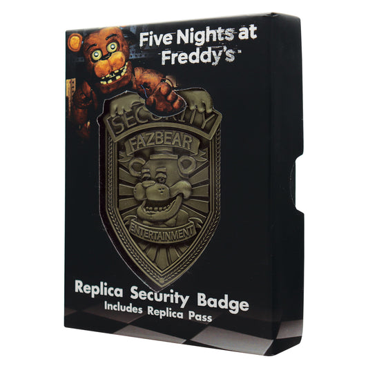 Five Nights at Freddy's Replica Security Badge – Antique Brass Edition