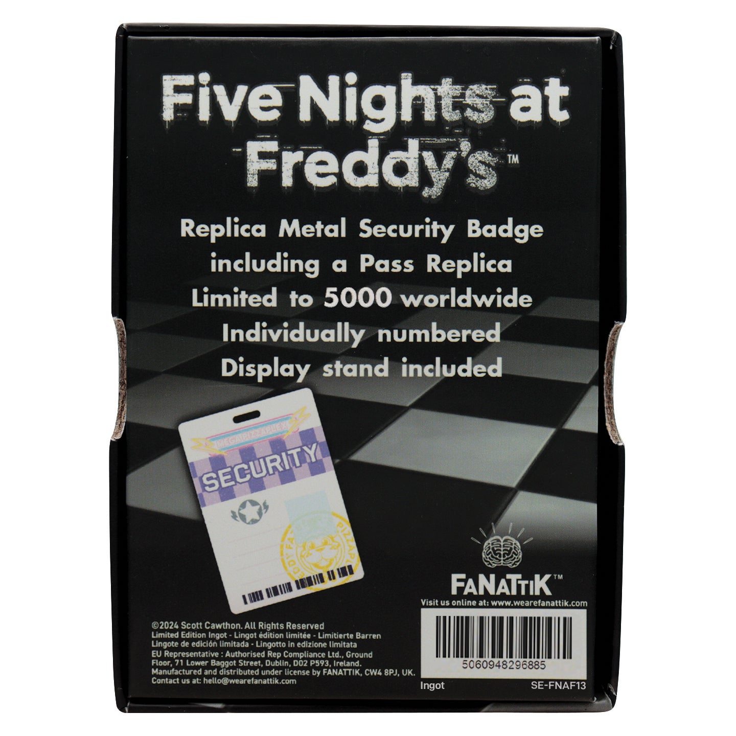 Five Nights at Freddy's Replica Security Badge – Antique Brass Edition