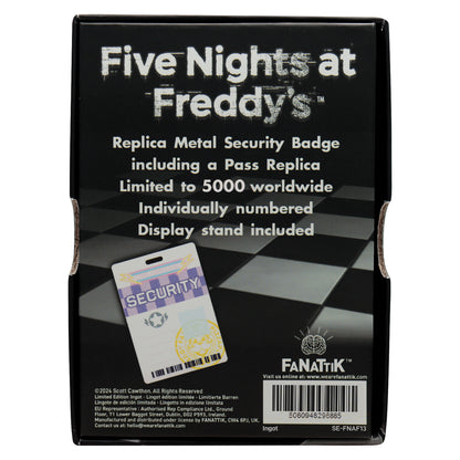 Five Nights at Freddy's Replica Security Badge – Antique Brass Edition