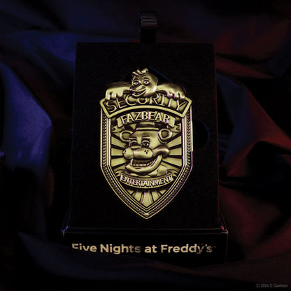 Five Nights at Freddy's Replica Security Badge – Antique Brass Edition