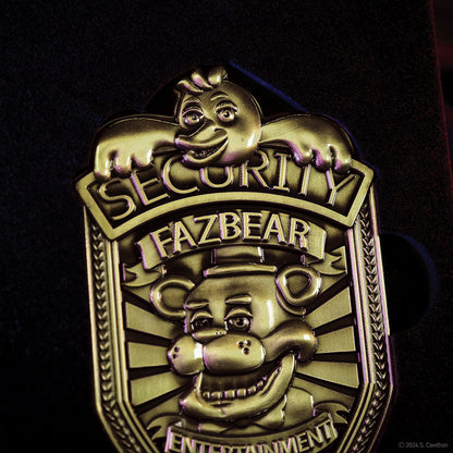 Five Nights at Freddy's Replica Security Badge – Antique Brass Edition