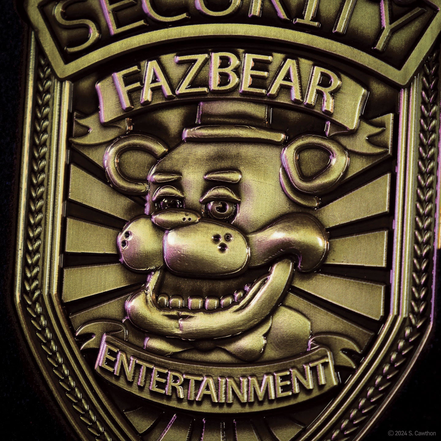 Five Nights at Freddy's Replica Security Badge – Antique Brass Edition