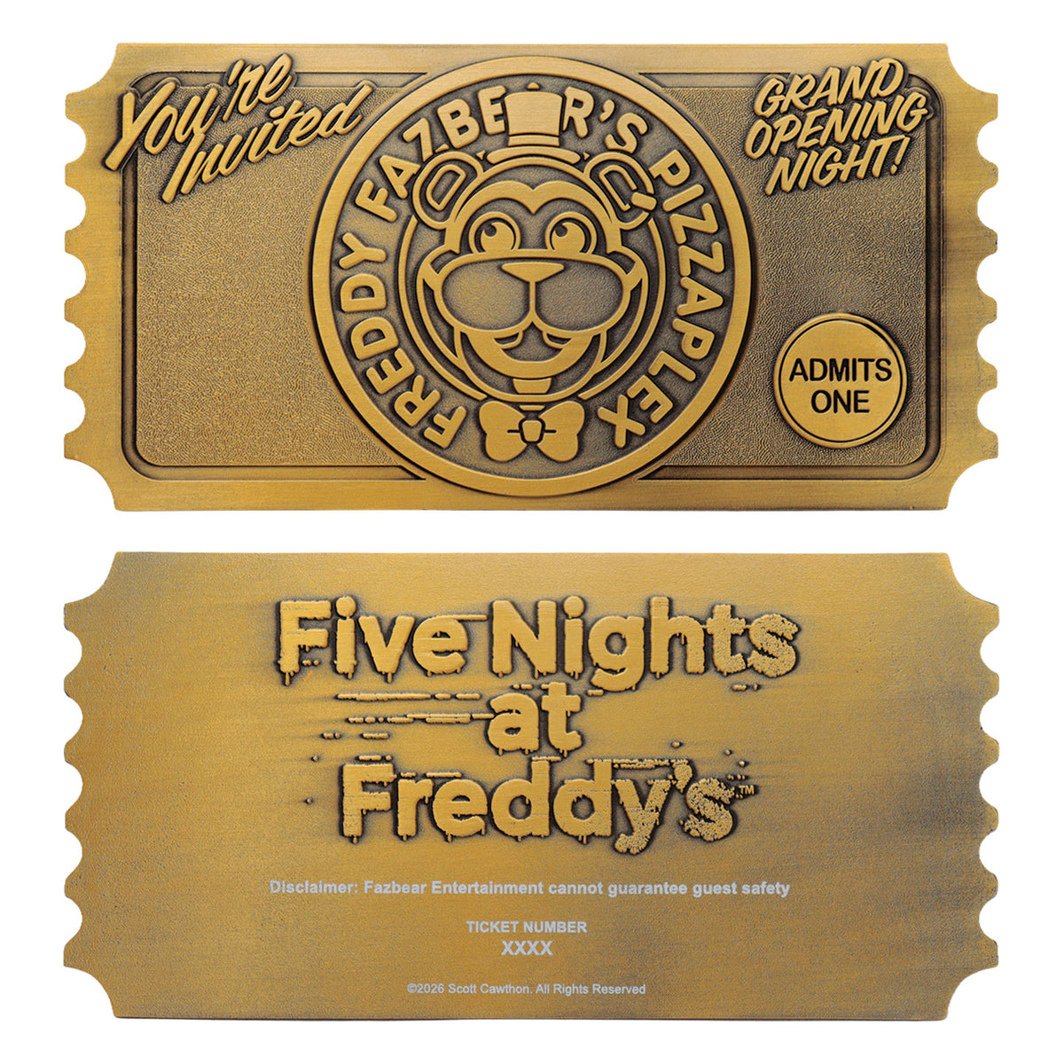 Five Nights at Freddy’s – Pizzaplex Opening Night Ticket