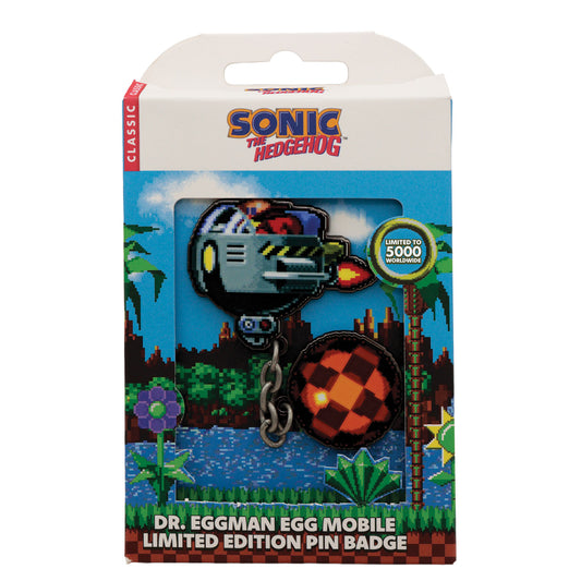 Sonic The Hedgehog – Dr. Eggman Egg Mobile Chained Pin Badge